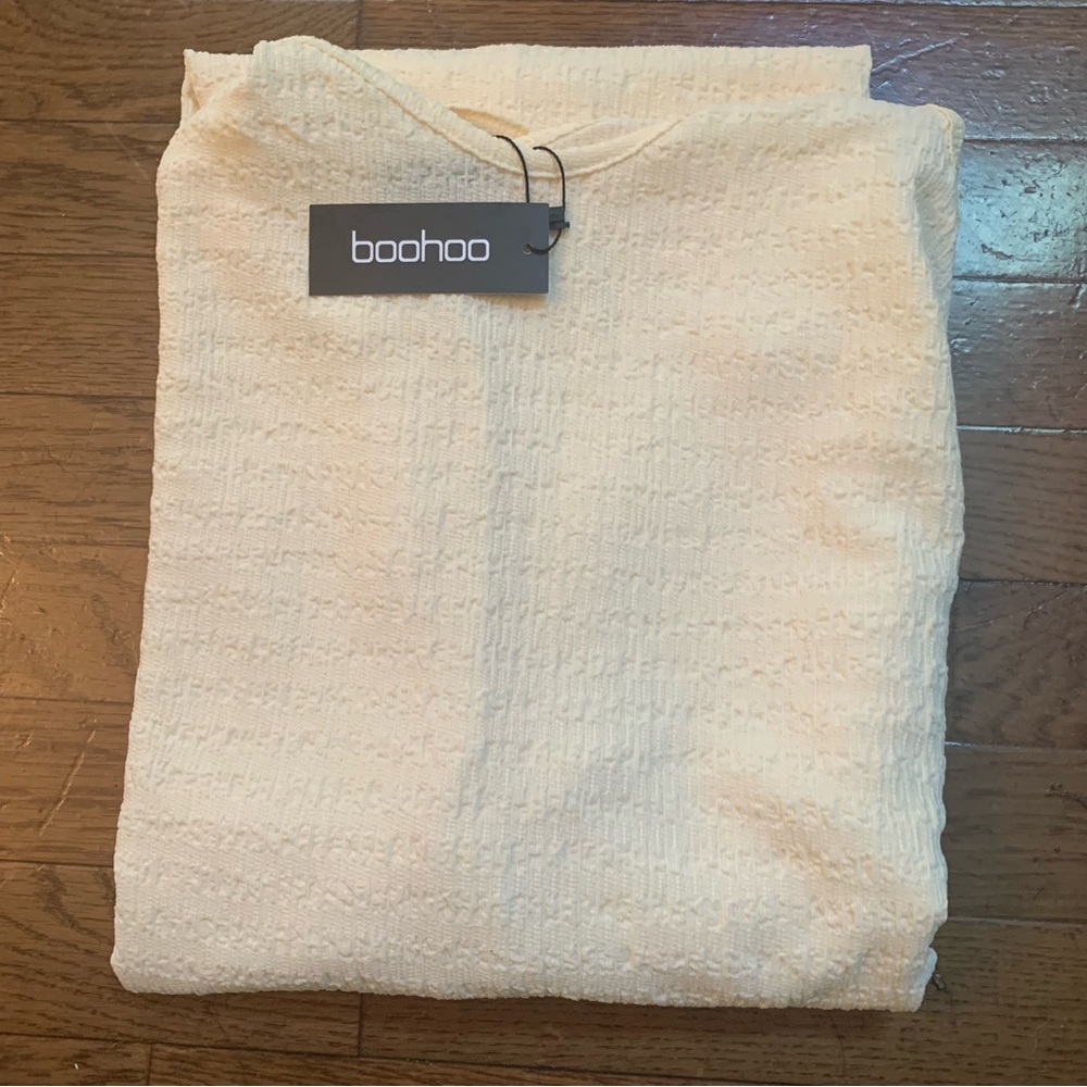 Boohoo Womens Trapeze Textured Midaxi Smock Dress | US 10 , UK 14 | Stone NEW!! - Picture 11 of 15